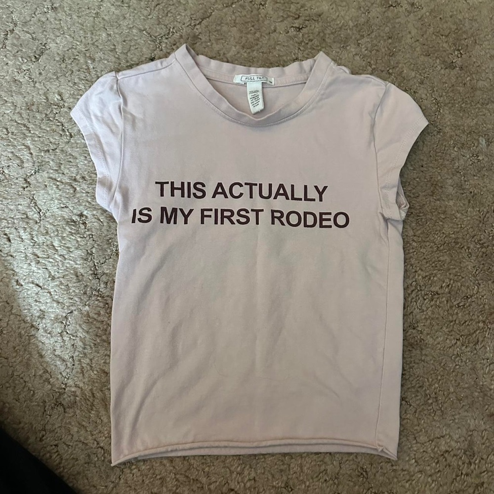 Women's Light Pink Slogan Top